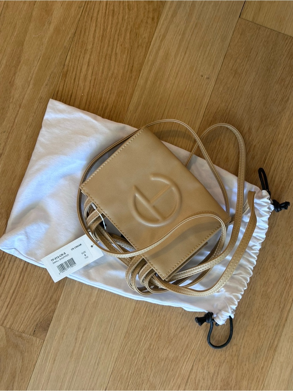 Telfar Beige Tan Leather Crossbody Wallet